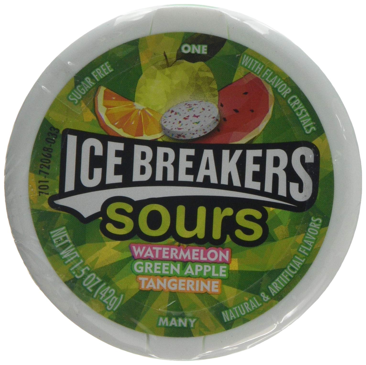 Ice Breakers Sours ( Green Apple, Tangerine, Watermelon), 1.5-Ounce Canisters (Pack Of 16)