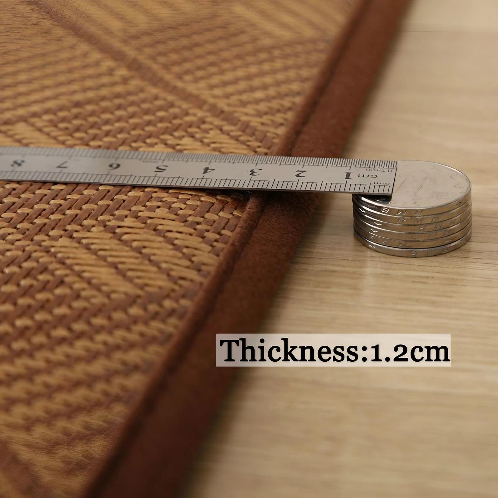 Tatami Futon Giapponese Pieghevole, Materassino Da Pavimento In Rattan Estivo Traspirante, Tappeto per Meditazione, For Dormire, Sedersi, Yoga(Brown A,100 x 200 cm)