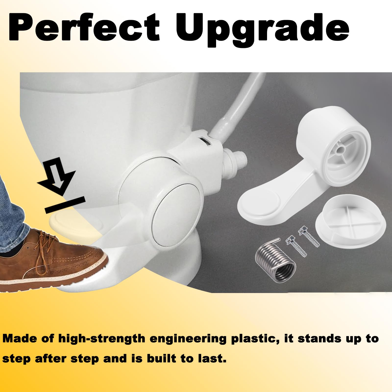 Pedale di ricambio per WC Dometic serie 300 310 311 320 321 Kit completo di riparazione del pedale a filo, perfetto compatibile con parti WC Dometic RV Camper