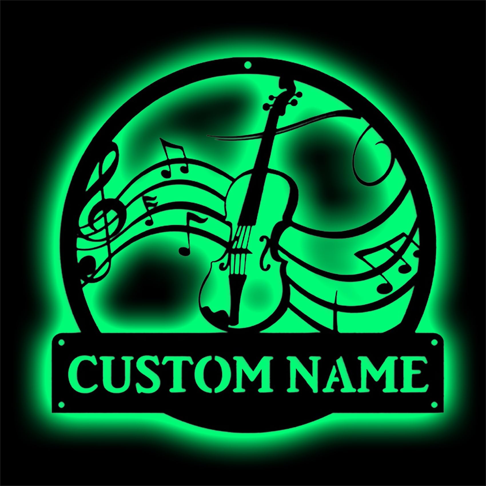 GGUIUIC Personalized Violin Metal Wall Art Custom Violin Name Sign with Led Lights Violin Player Wall Sign Violin Shape Neon Sign Violin Light up Sign Music Theme Metal Sign,Violin Player Sign