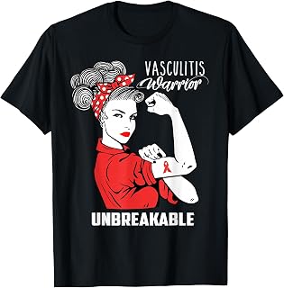 Vasculitis Warrior Unbreakable Shirt Vasculitis Awareness T-Shirt