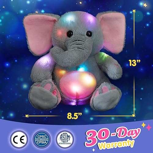 Vista 9 de BSTAOFY Peluche de pingüino iluminado que brilla alegre, adorable juguete de peluche LED flexible, regalo de luz nocturna para niños en cumpleaños