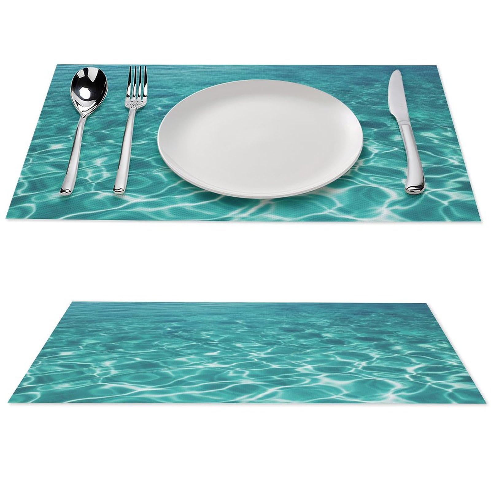 Sets de table antidérapants bleus 45 x 30 cm pour protéger la table du chaud