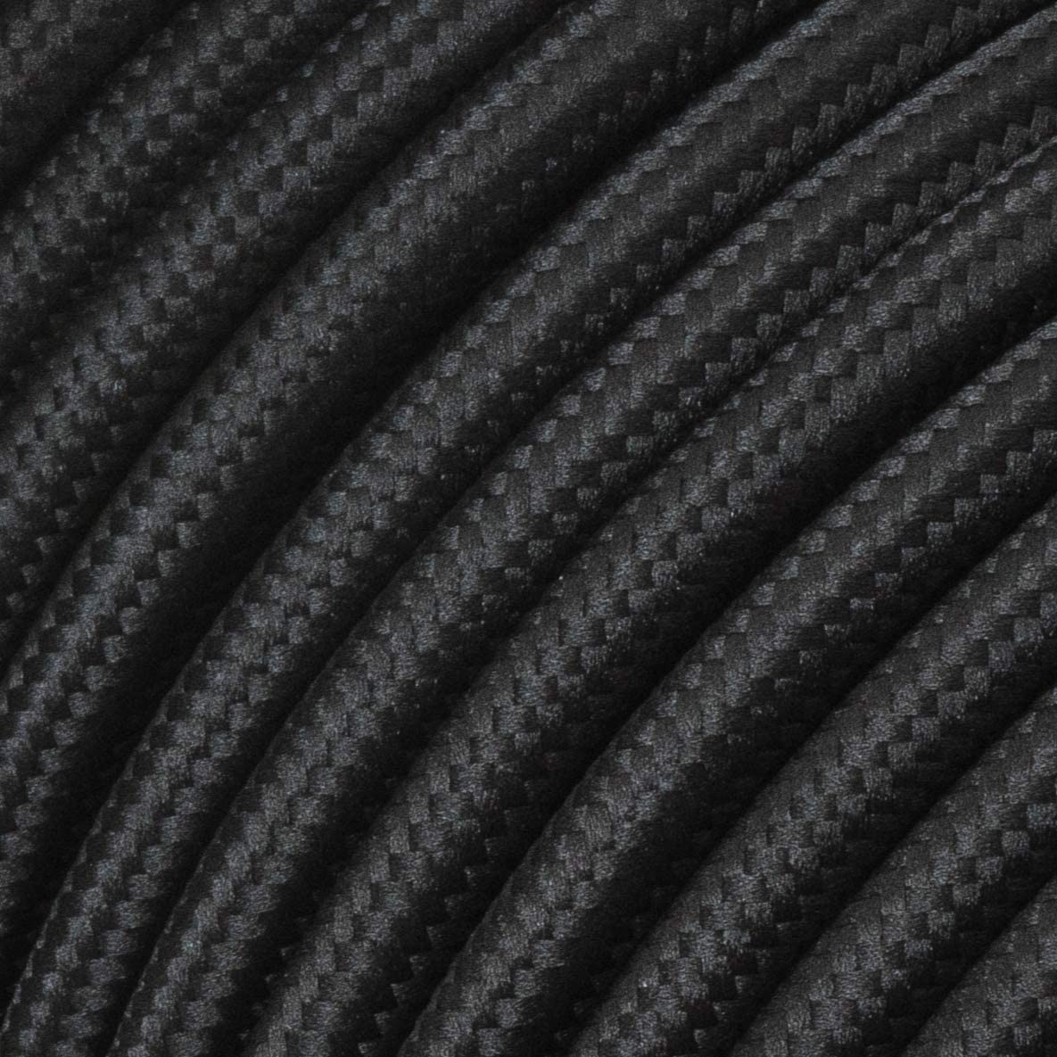 32.8ft Round 18/2 Rayon Covered Wire,HESSION 18 AWG Antique Industrial Electrical Cloth Cord,Vintage Style Lamp Cord Strands(Black)