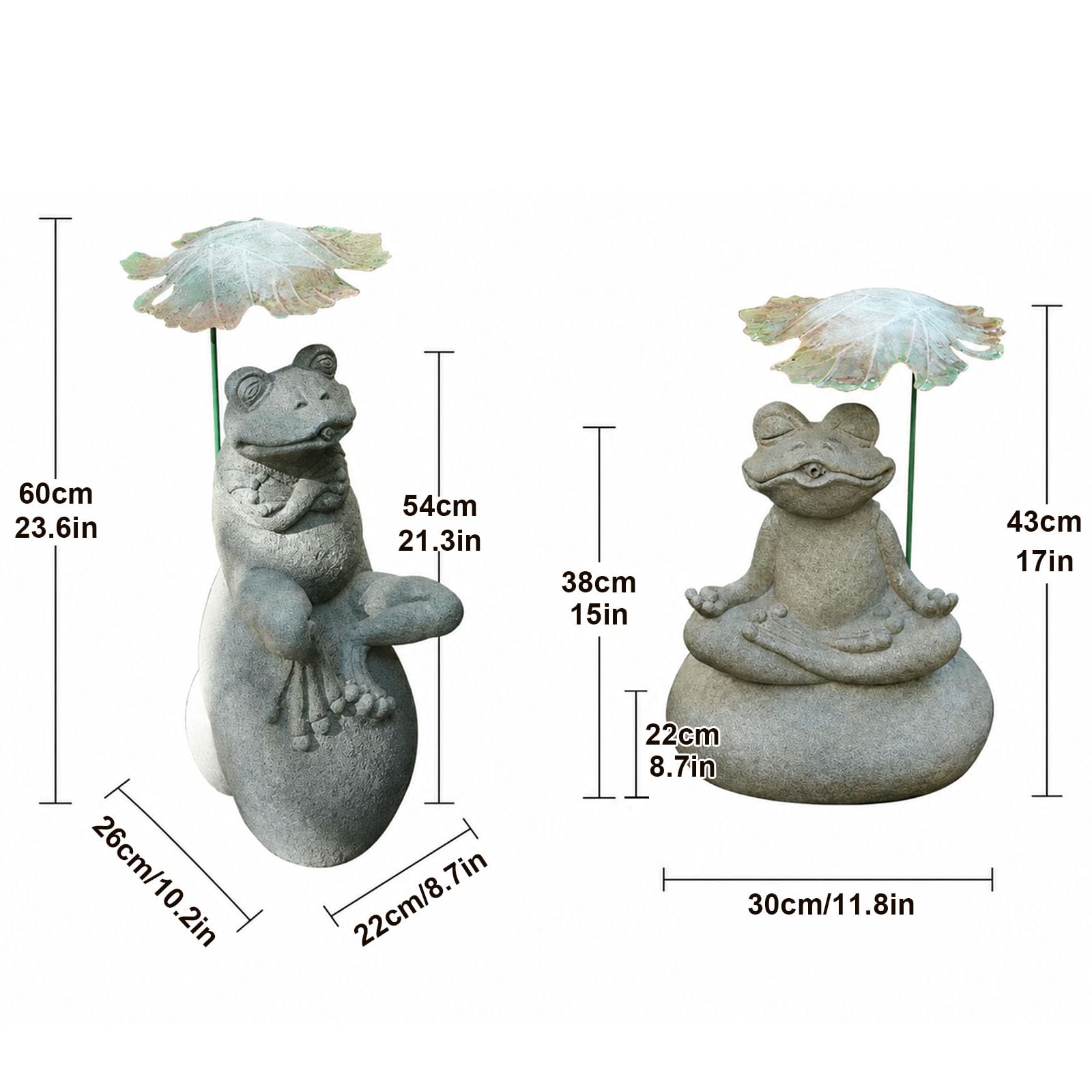 Fontane A Forma Animale e Zampilli per Piccoli Laghetti Fontana a Forma Rana in Pietra Elementi Decorativi per Esterni Ideali per Cortili Laghetti e Giardini Style 1