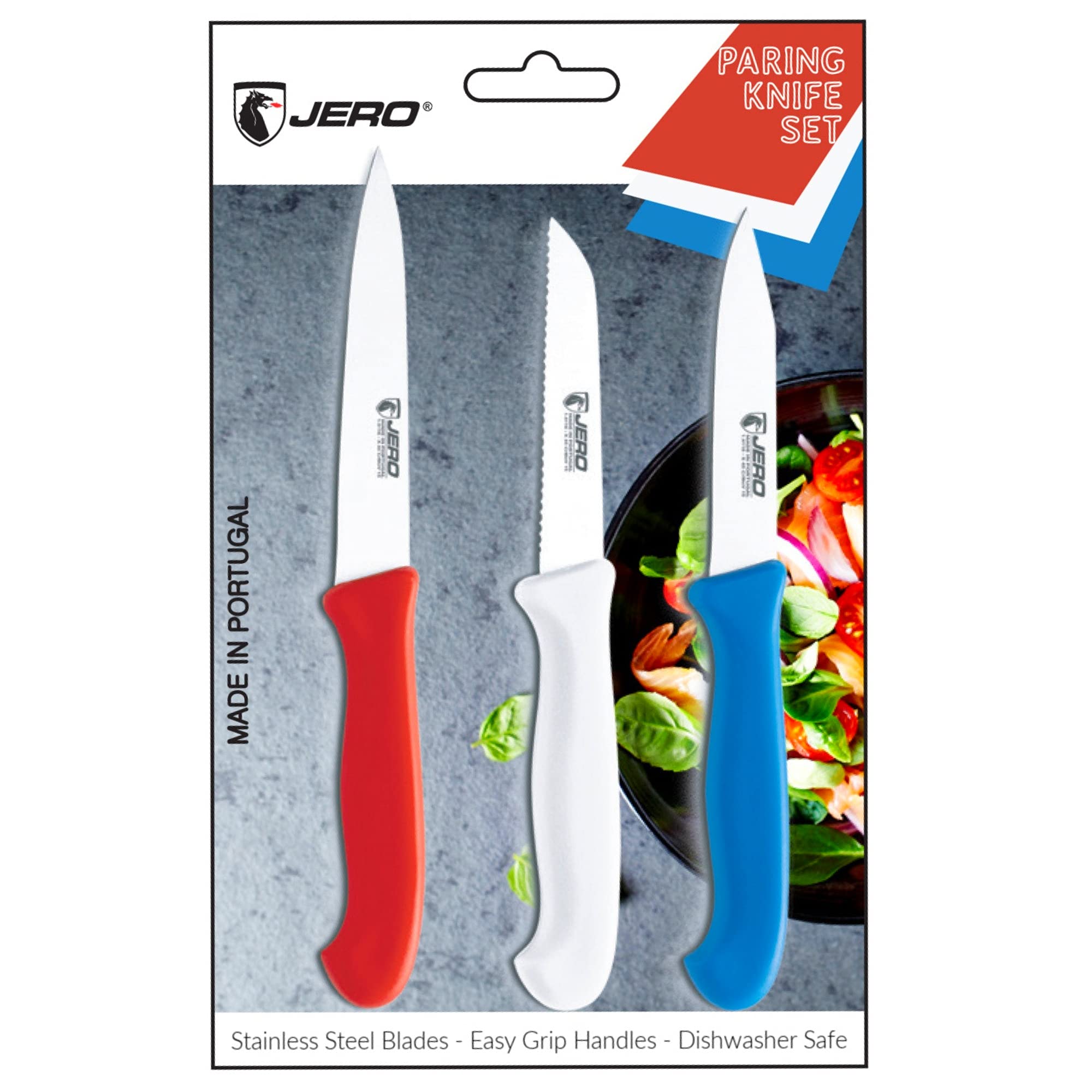 JERO American Style Paring Knife Set In Retail Pack Pro One Series