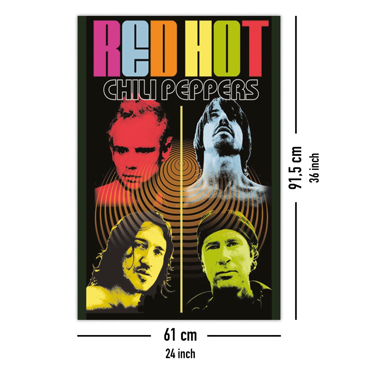 Red Hot Chili Peppers ポスター Close Up Red Hot Chili Peppers Poster Colour Me (61cm x 91,5cm