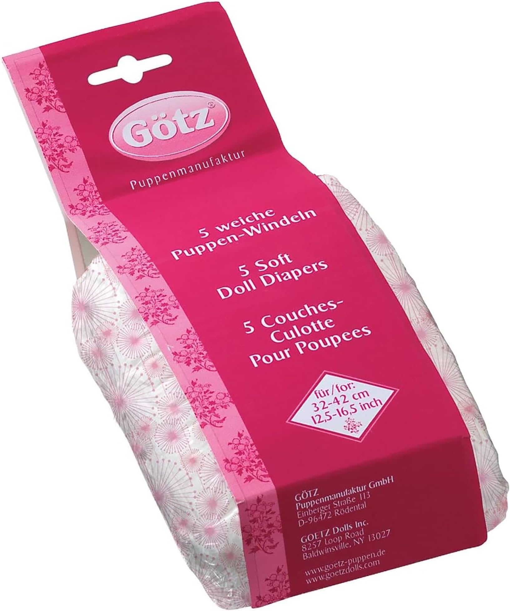 Gotz Happy Flower Doll Sized Diapers for 13" Baby Dolls