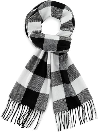 Plaid Scarf for Women Men, Soft Tartan Checkered Long Scarf