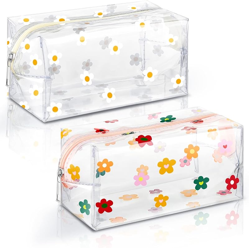 Amylove Pacote com 2 nécessaires florais Daisy com zíper