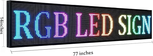 Miniatura 4 de P10 muestra LED de desplazamiento, 77''x14 '' de alta resolución y nueva pantalla de mensaje SMD muestra LED programable interior para publicidad