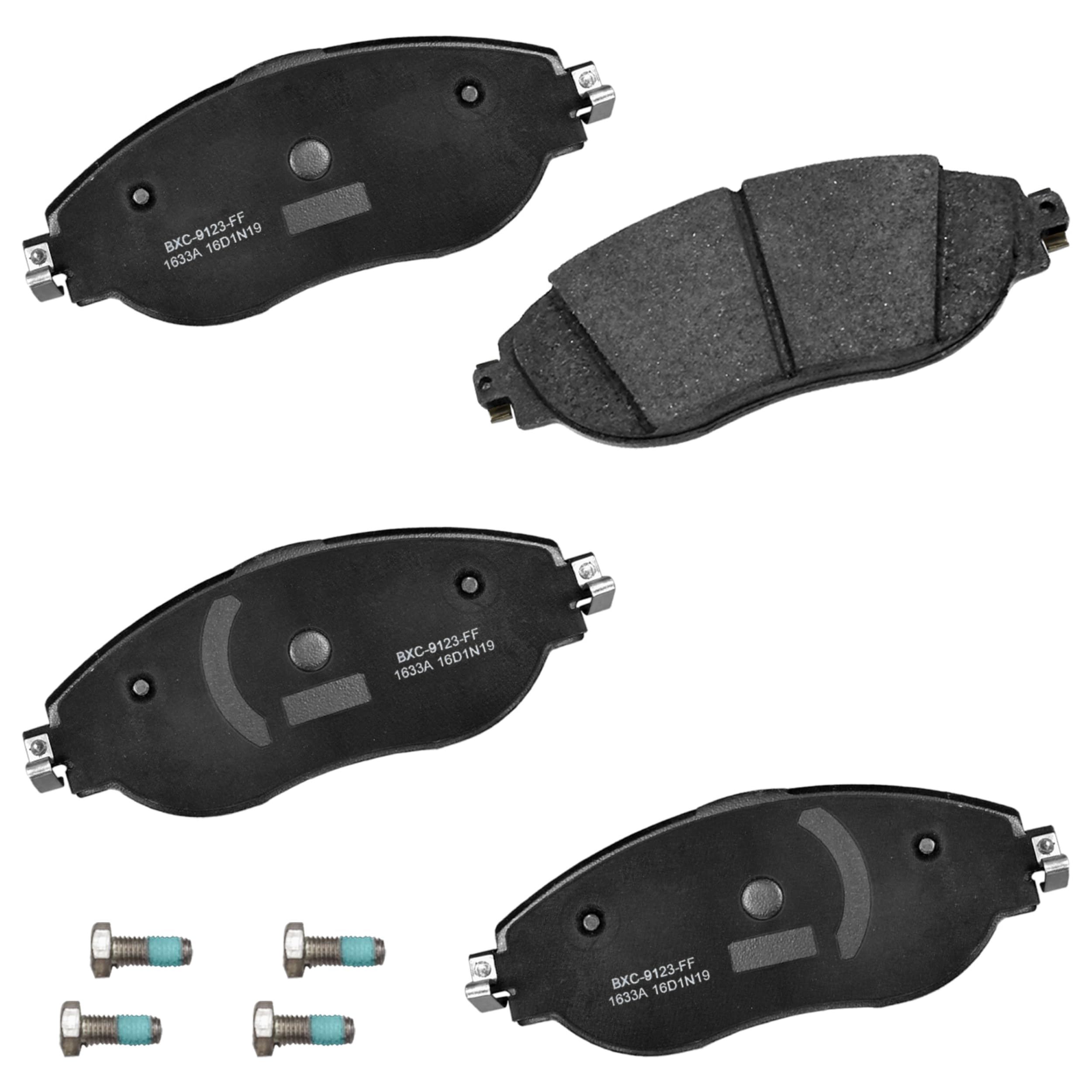 Bendix Premium SBC1633A Ceramic Front Brake Pads for Audi Q3 2024-2019, Volkswagen Arteon 2023-2021, GTI 2024-2023, Jetta 2021, Jetta 2024-2023, Tiguan 2024-2018