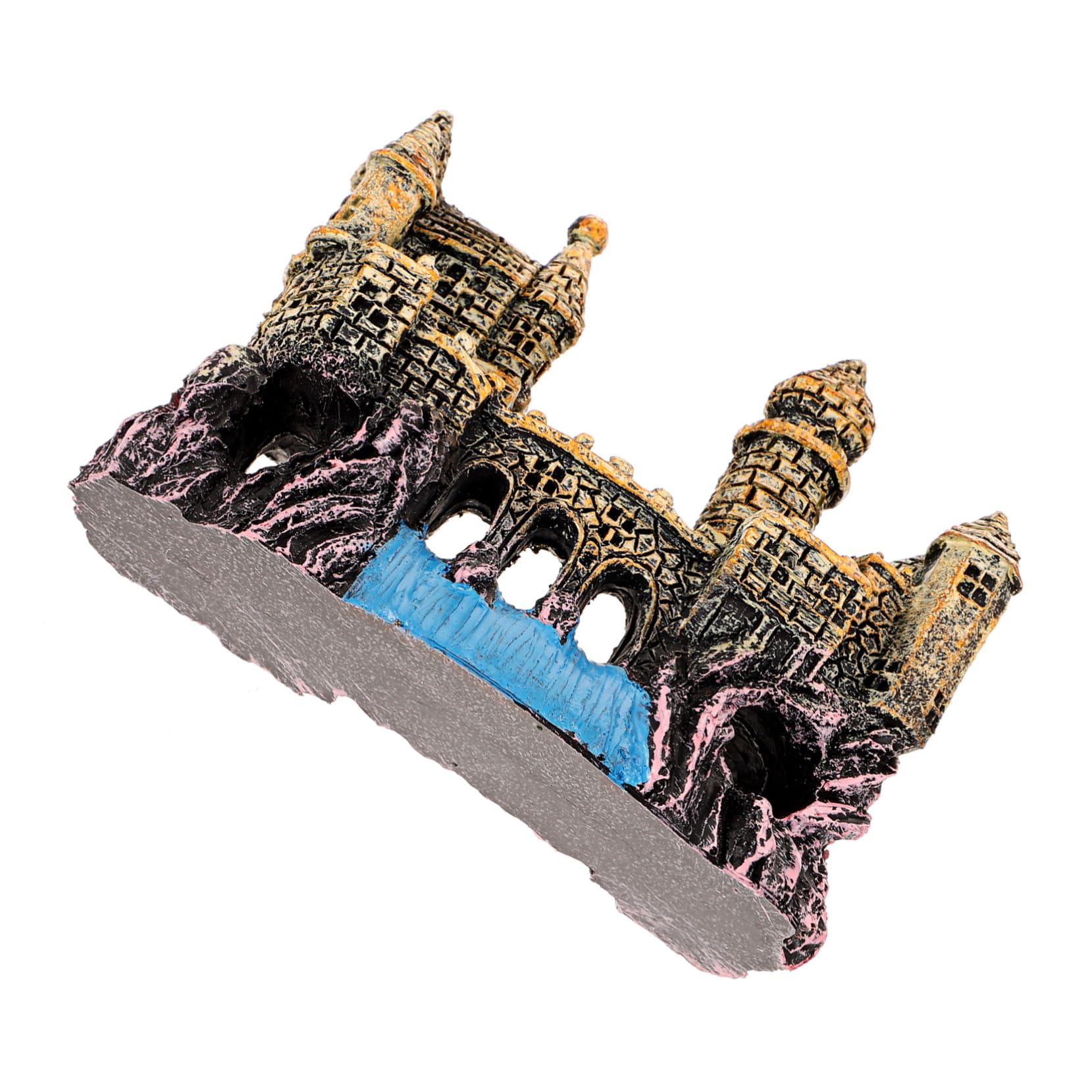 Happyyami 4piezas Mini Castillo para Acuarios Decoración De Acuario Estilo Europeo Adorno Simulado para Peceras y Jardines Acuáticos Seguro para Peces y No Contamina El Agua
