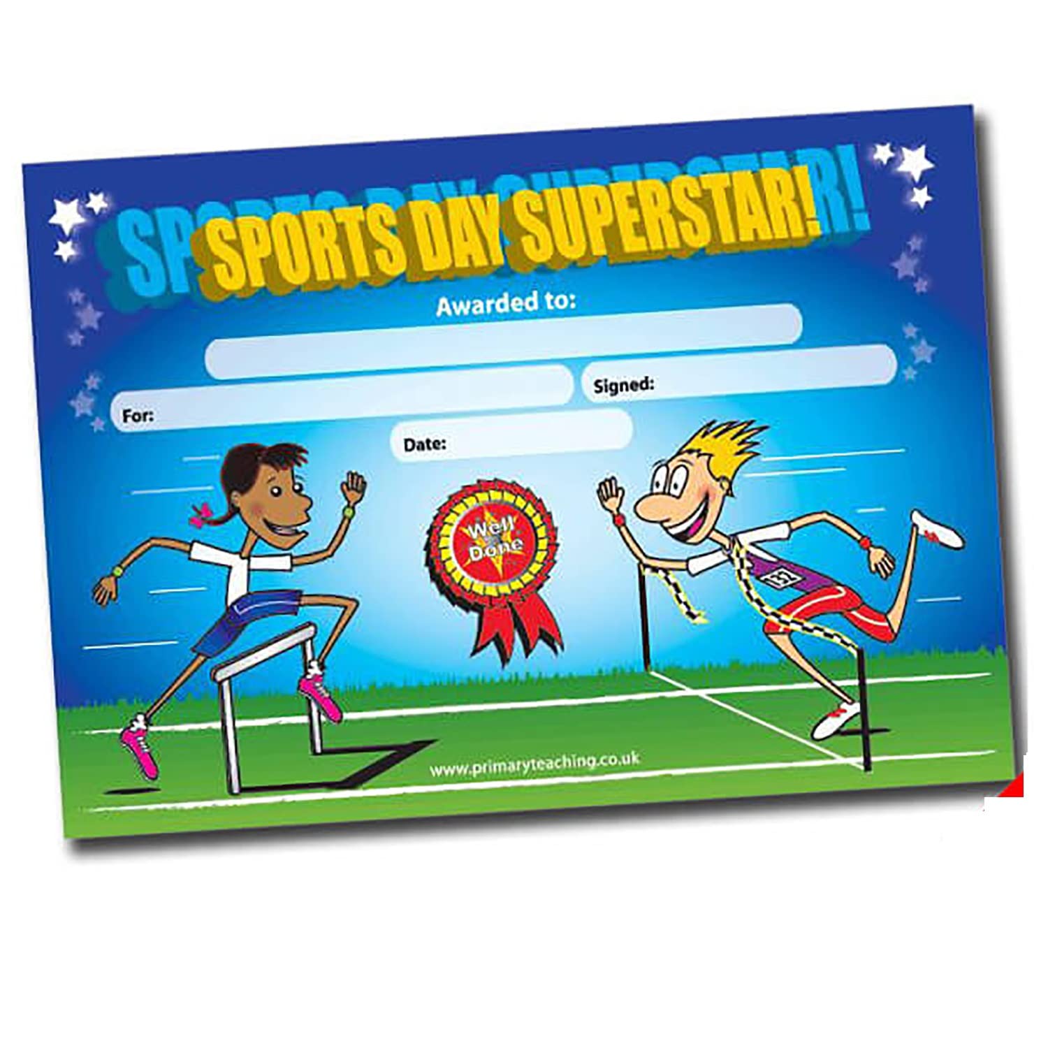 40 Sports Day Superstar School Teacher Reward Certificates A5 Primary Teaching Services