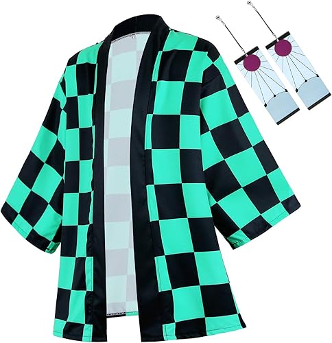 Miniatura 1 de Ainiel Kamado Tanjirou Robes Agatsuma Kamado Costume Cosplay Earrings Set