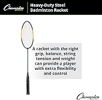 Vista 54 de Champion Sports BR40 Heavy-Duty Steel Badminton Racket