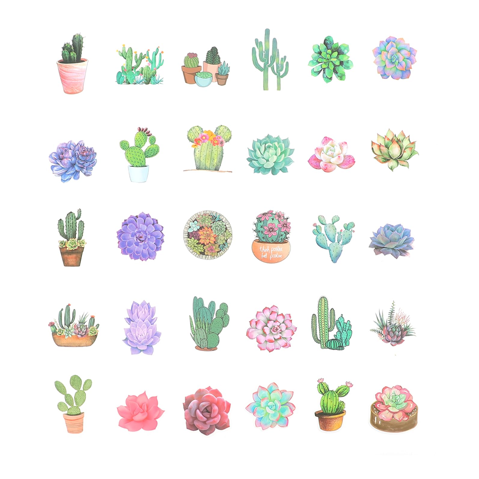5 Ensembles Autocollants Étanches De Motifs De Plantes Cartoonesques Pour Décoration De Véhicules Ordinateurs Et Accessoires Autocollants Réutilisables Sans Trace 150 Pièces * 5