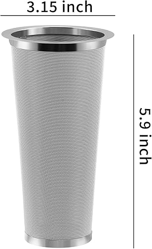 Miniatura 2 de Filtro de café frío para tarro Mason de boca ancha, acero inoxidable 304 de grado alimenticio, malla ultra fina, máquina de té helado, cafetera