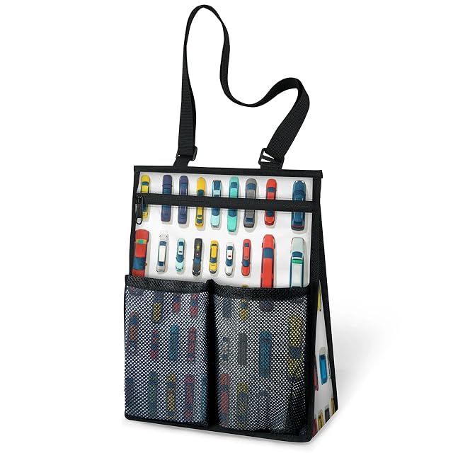 Ourtheme Cars Theme Portable Shower Bag for Travel Gym Camp Beach Tote Shower Caddy Bags Hanging Toiletry Organizer