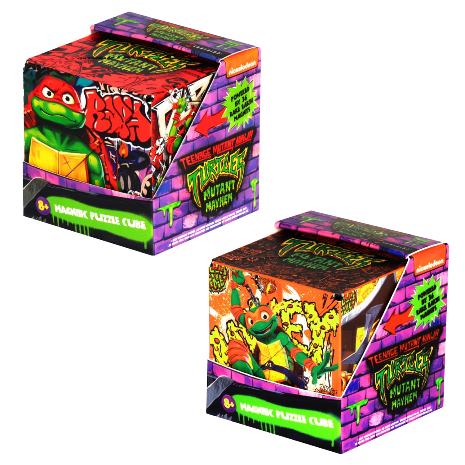 SHASHIBO Teenage Mutant Ninja Turtles Shape Shifting Box - Raphael Series 2 + Mikey Series 1