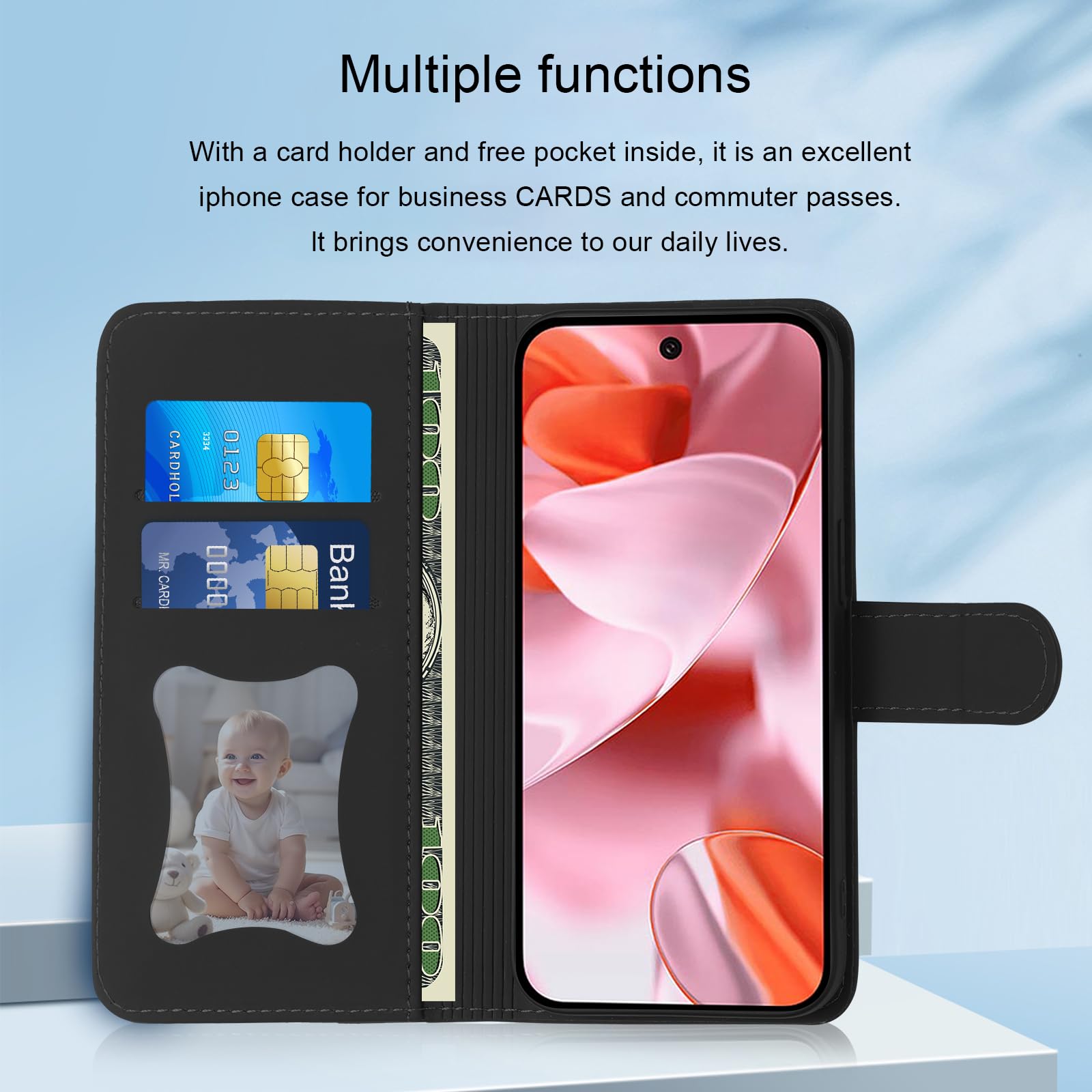 Per Google Pixel 3A Custodia Portafoglio, Cover A Libro In Pelle PU Con - Foto 12