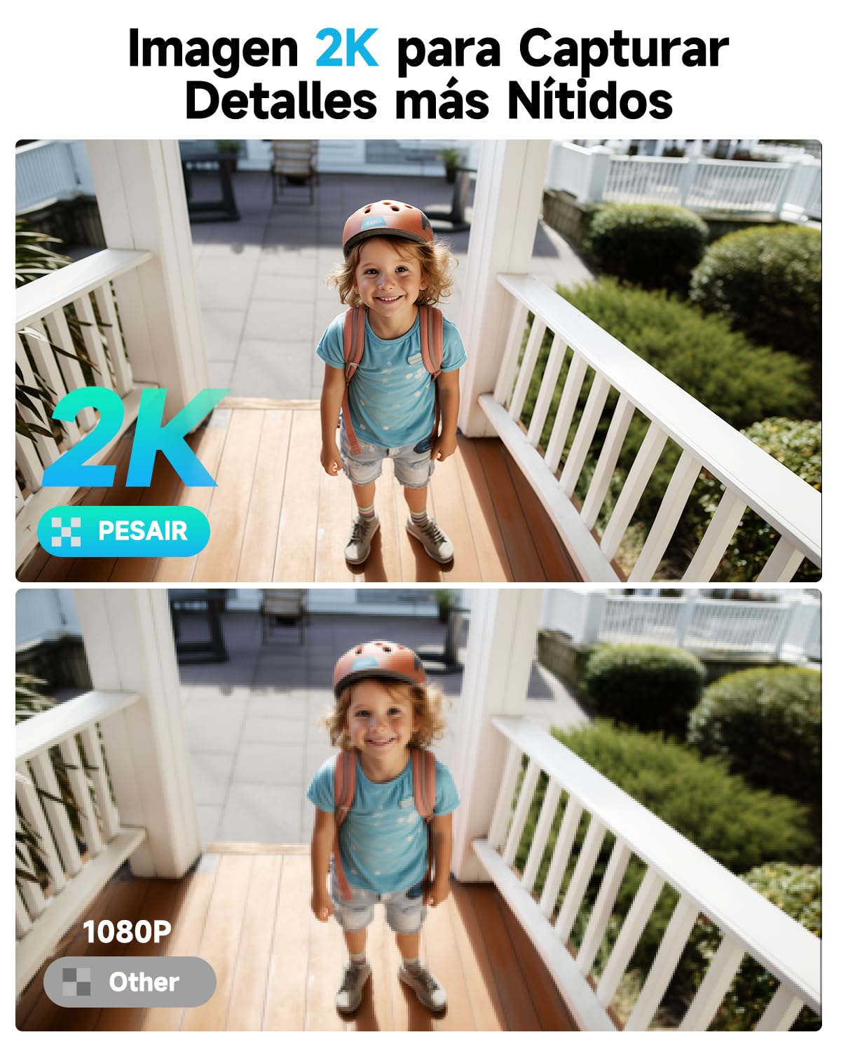 2K Cámara Vigilancia WiFi Exterior Solar, Camaras de Vigilancia sin Cables, Cámara Vigilancia Exterior con Batería, Panel Solar, Visión Nocturna Color, PIR detección de Movimiento, IP66, Negro