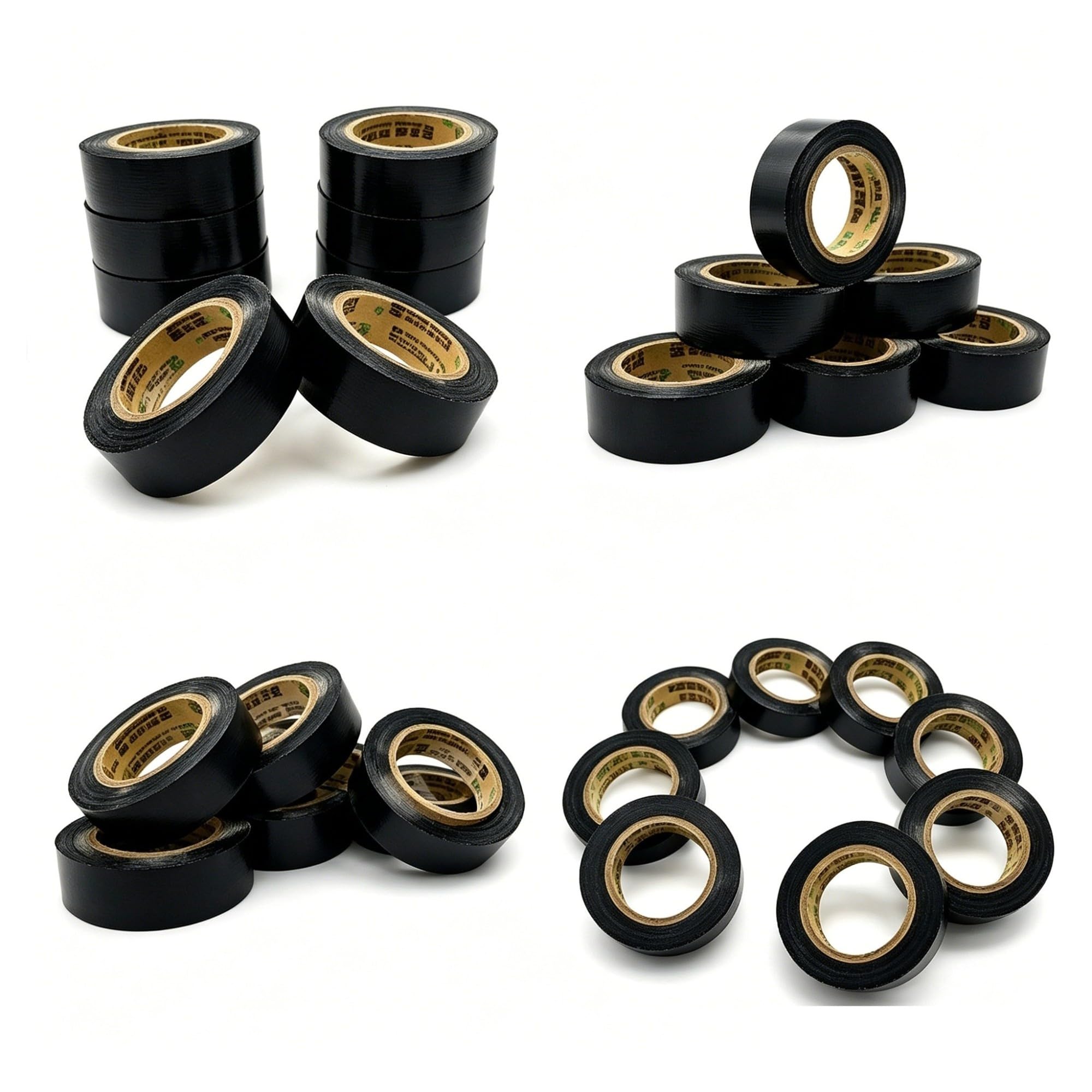 Multi Functional PVC Black Tape Width 19/25MMx30M | Electrical Tape(5 ROLLS_25X30M)