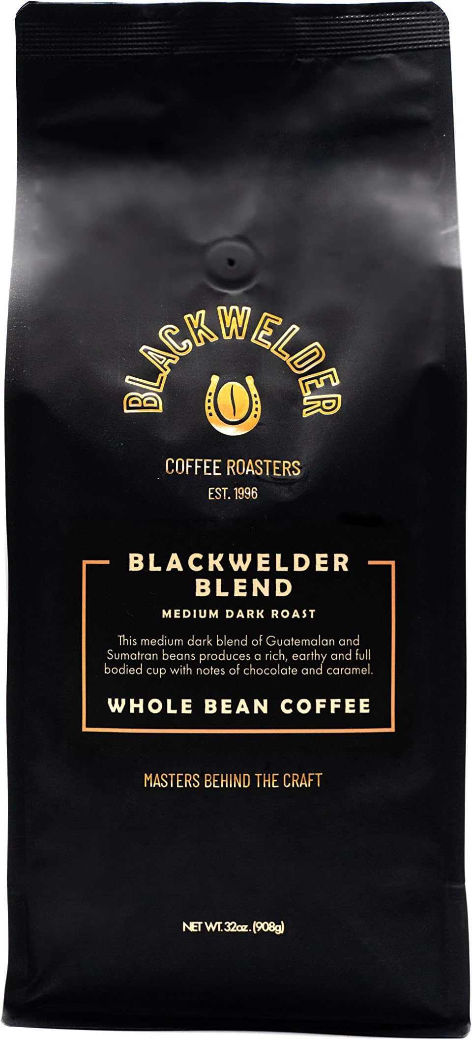 Blackwelder Coffee, Medium Dark Roast, Whole Bean Coffee Beans, 32 oz - 100% Arabica (2lb Bag)