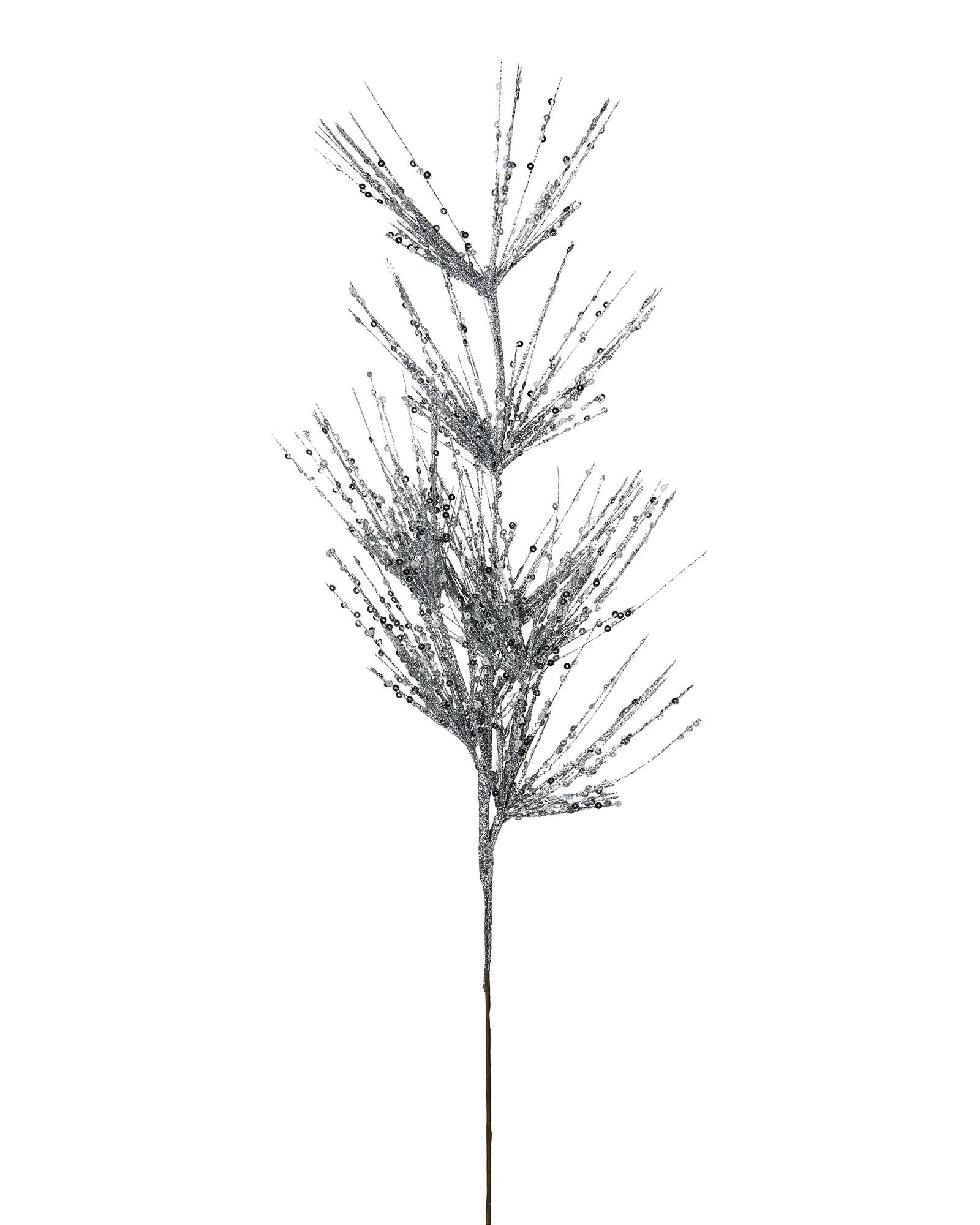 Werchristmas Silver Glitter Firework Christmas Spray – 74 Cm Decorative Stem For Wreaths & Garlands