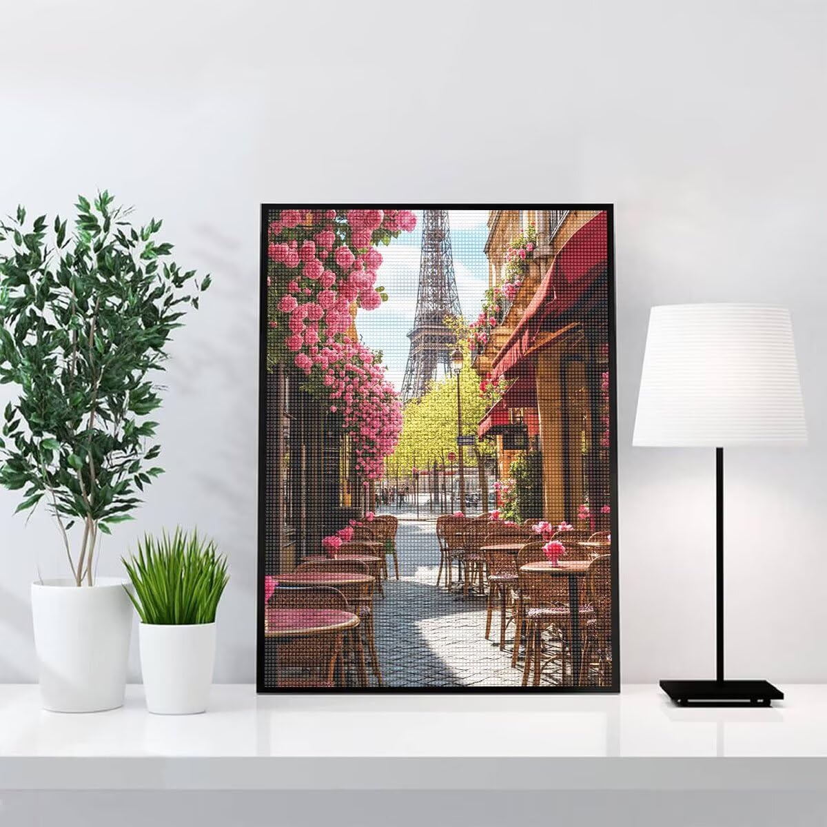 Diamond Painting Kit Completo, Diamond Painting Città, 5D Pittura Diamante Kit Manualidades Adultos DIY Diamantini Crystal Art Disegni Ricamo a Punto Croce Artigianale, 60x90cm Torre Di Ferro j0-102