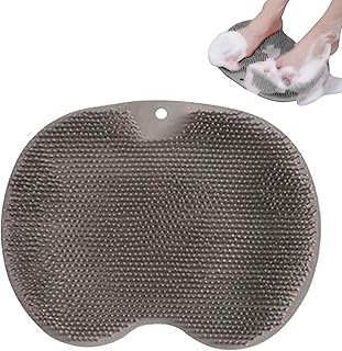 pé silicone para chuveiro, pés massageador com ventosas antiderrapantes, escova antiderrapante para as costas, melhora a circulação dos pés e remove a pele morta, com ventosa genérica