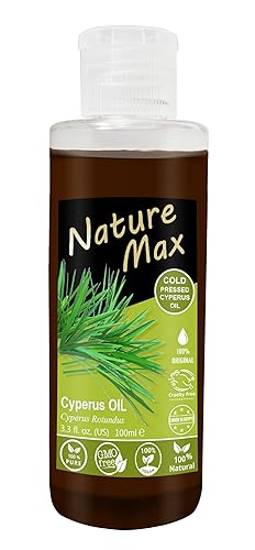 bonballoon Nature Max Cyperus Oil Natural prensado en frío sin diluir Premium puro para el cuidado de la piel Halal (1 paquete  3.38 oz  3.4 fl oz)