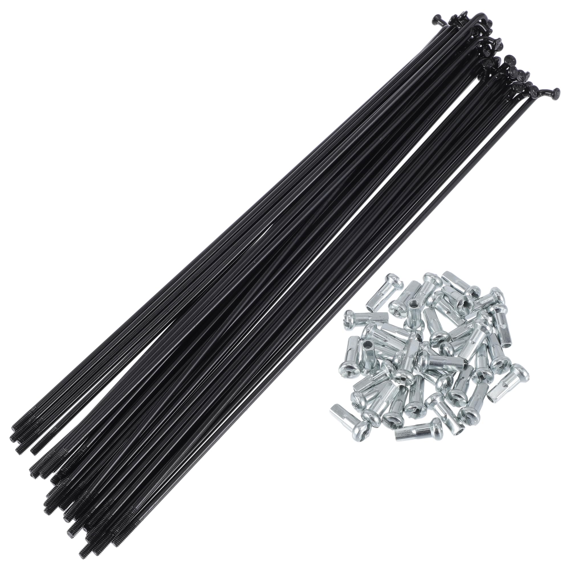 RATCHROLL 1 Set Universal Bicycle Spokes 13G 203mm Length Bike Wheel Spokes Nipple Black 45 Steel