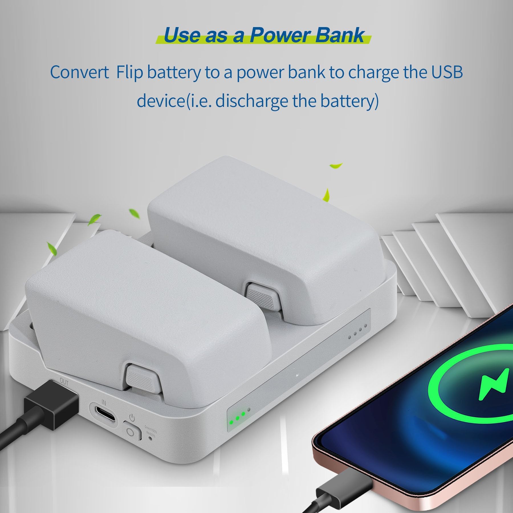 Dwukierunkowa ładowarka do DJI FLIP Dual Charging Hub Szybkie ładowanie 2 baterie Menedżer baterii Urządzenie konserwacyjne