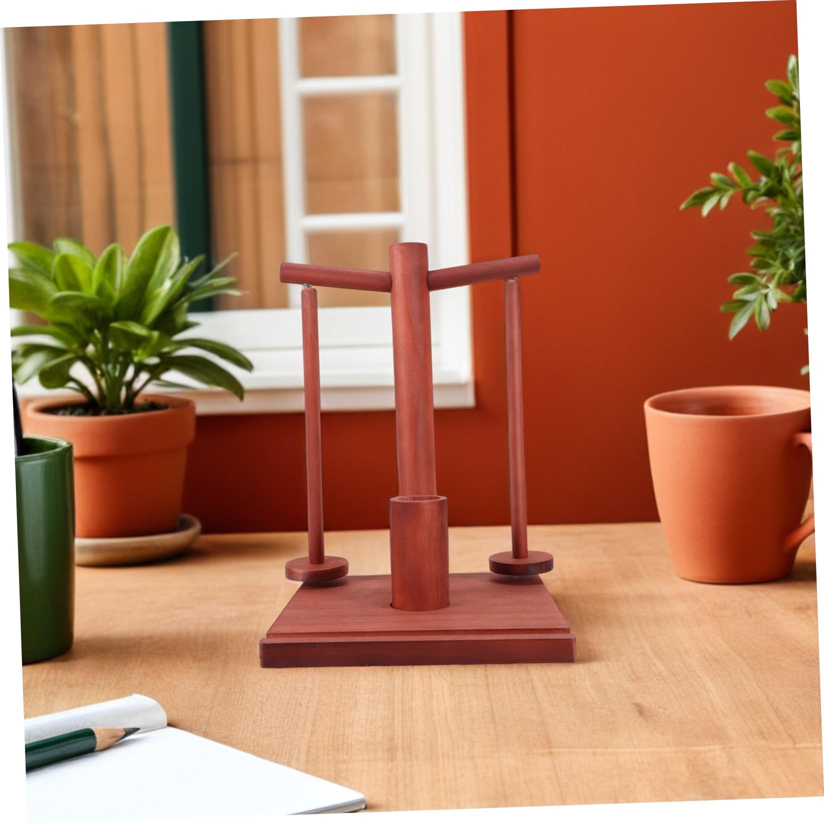 Garnhalter mit 2 Spindeln Rotierender Garnorganizer zum Häkeln und Stricken Multifunktionaler Garnständer für Handarbeitszubehör und Heimwerkerprojekte