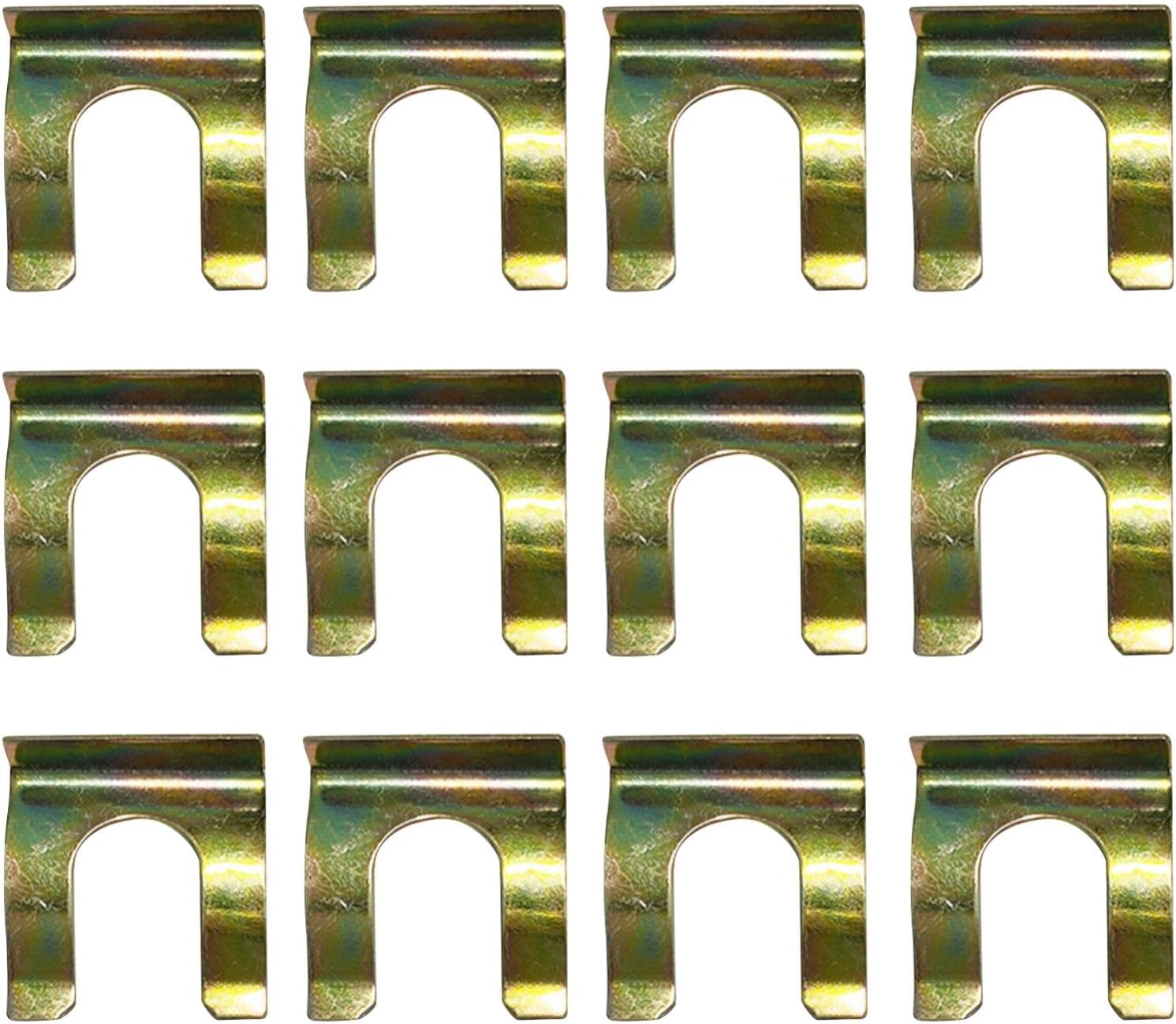 Faderr 12 Pcs Brake Line Clips Metal Brake Line Retainer U Shaped Brake Hose Bracket Parking Brake Cable Clip Replacement Hose Retaining Clip(random color)