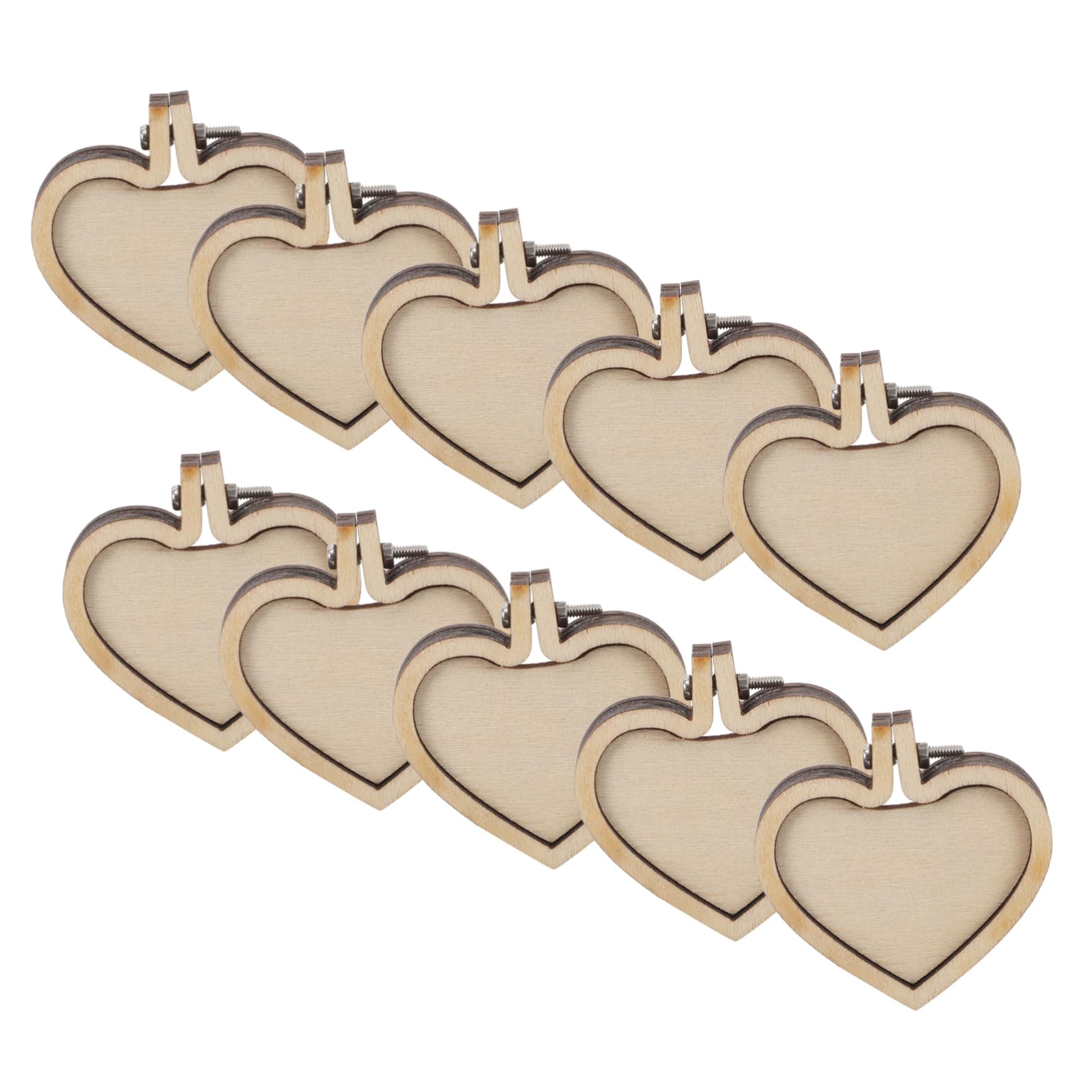 SHINEOFI 5 Series Mini Colgante Bordado Diminutos Marcos De Punto De Cruz Marcos De Punto De Cruz Para La Decoración Embroidery Portstiles Aro De Bordado Decorativo De Madera 10 Piezas X 5
