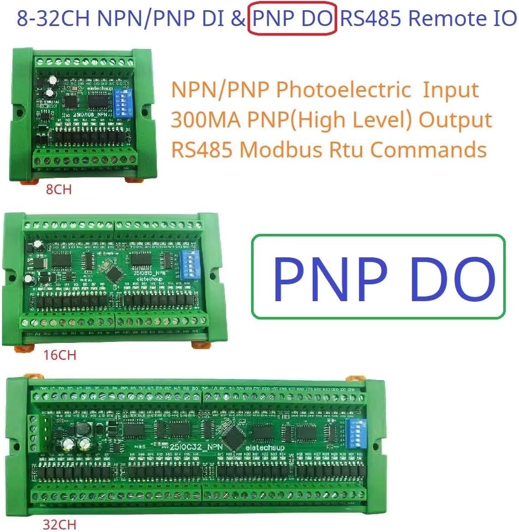 eletechsup 8, 16, and 32 Channel RS485 Modbus RTU IO Boards