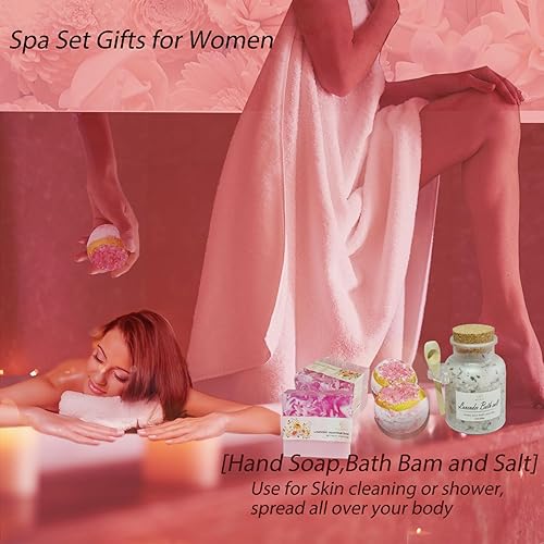 Miniatura 9 de Regalos para el día de la madre para mujeres, juego de cesta de regalo relajante para spa, ideas de regalo únicas para mujeres, compañeros de