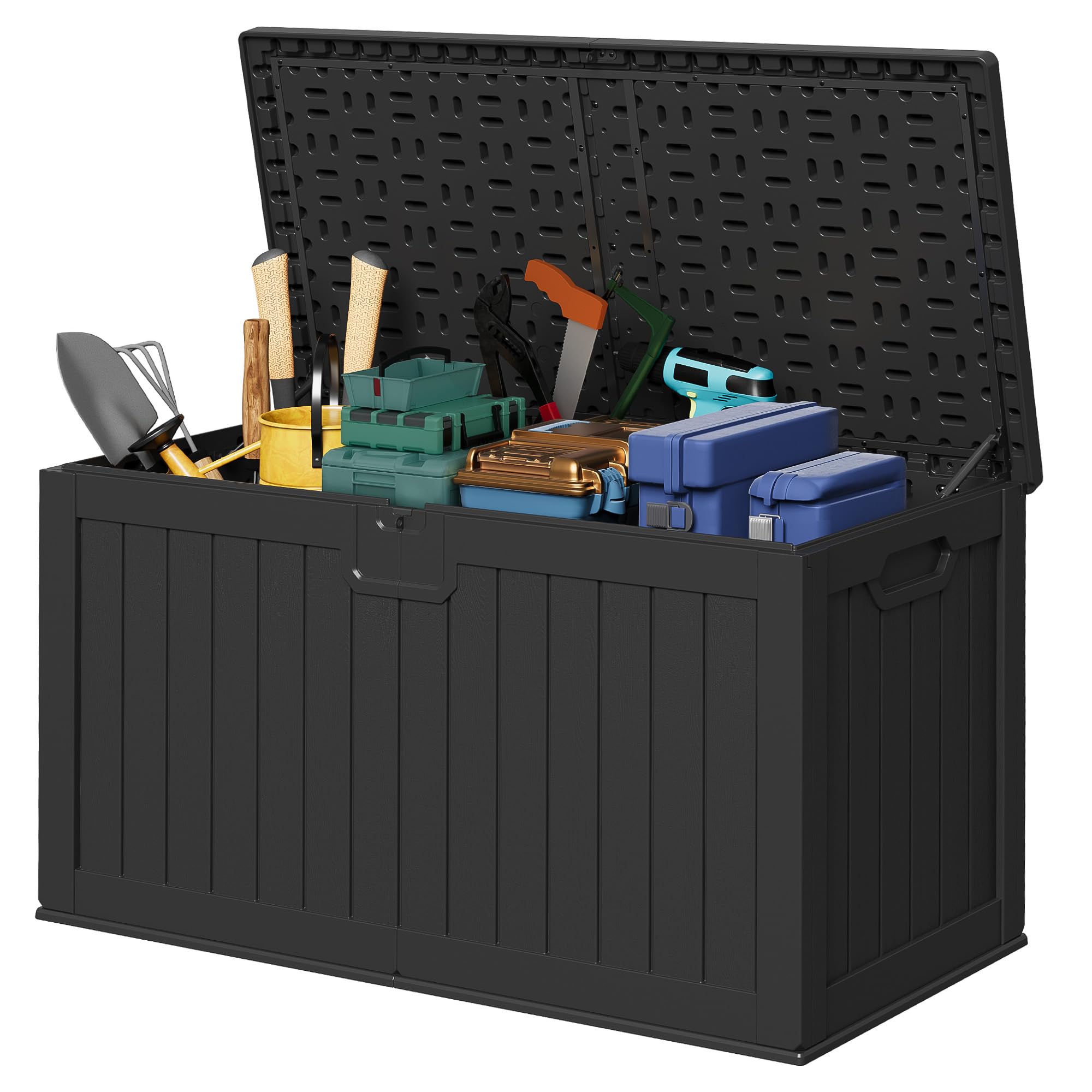 Amazon.com : Devoko 240 Gallon Double-Wall Deck Box with Divider