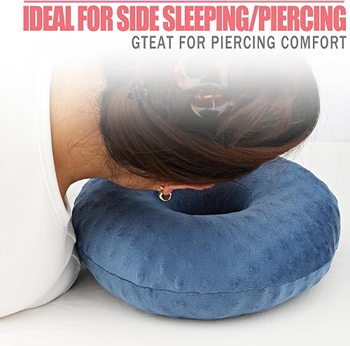 Vista 121 de Almohadas de perforación de oreja para dormir de lado con orificio para la oreja, almohadas de perforación CNH, soporte para aliviar el dolor
