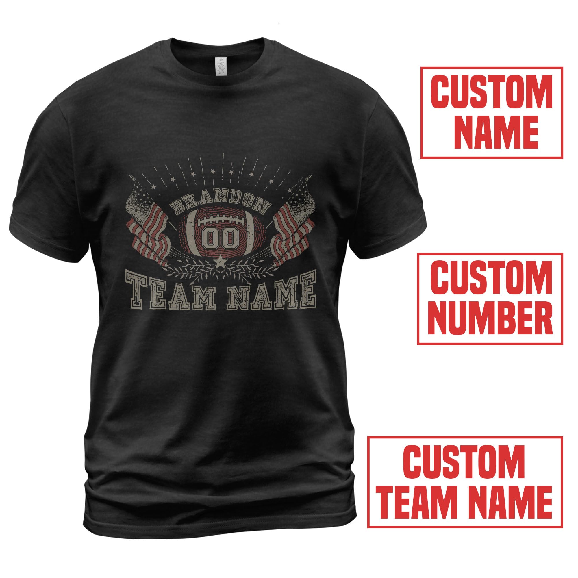 Custom Name & Numbers Football Shirts for Men, Custom Football Shirt, Football Shirts for Women, Football Shirt 3