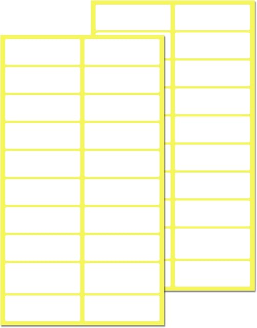 38 x 13 mm, 500 Pack, Matte White Sticky Labels Stickers - for File Folders, Envelopes