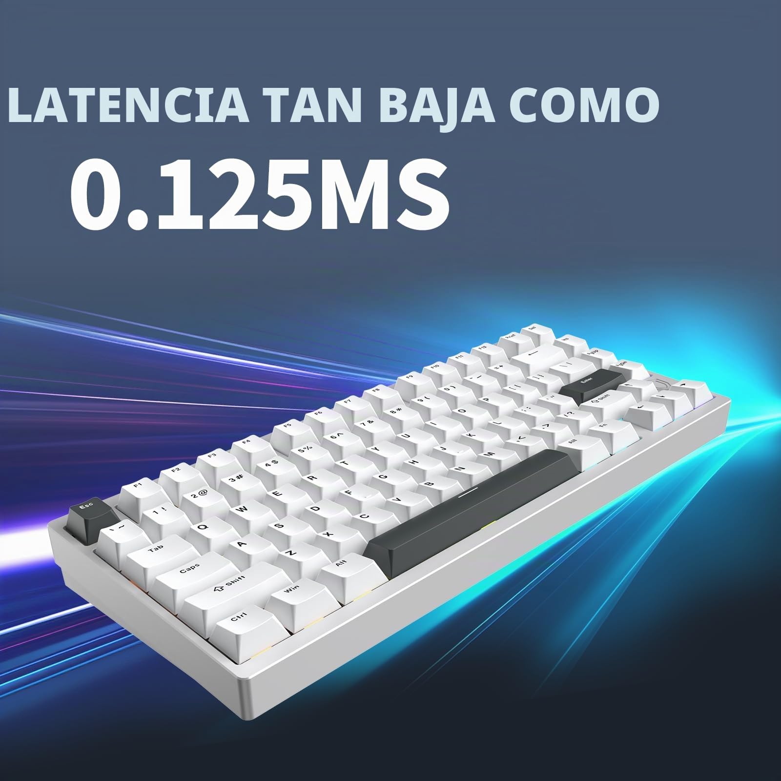 IROK MG75PRO 81 Teclas Teclado Mecánico con Interruptor Magnético con Cable, Efecto Hall, 8KHZ/ARGB/Aluminio CNC, Estructura con Junta de Estanqueidad Teclado para Juegos (Plata)