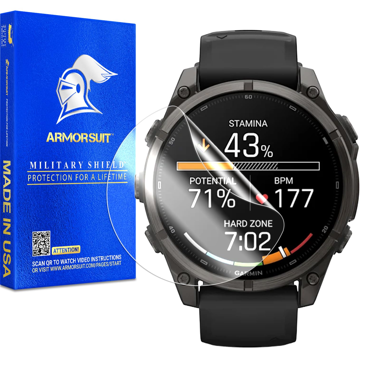 ArmorSuit 6 Pack for Garmin Fenix 9/8 / 7 (47mm) Screen Protector HD Clear MilitaryShield Film - Made in USA
