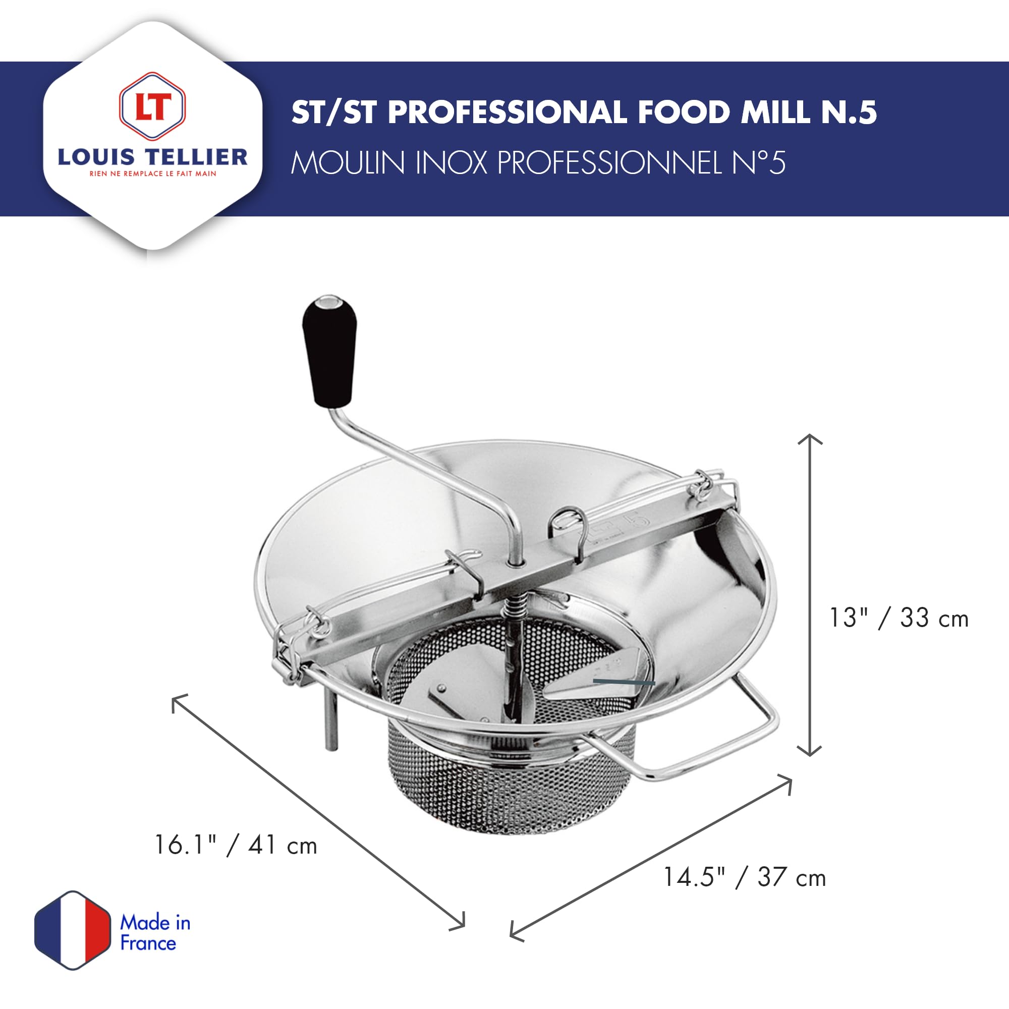 Amazon.com: LOUIS TELLIER - Professional Stainless Steel Food Mill
