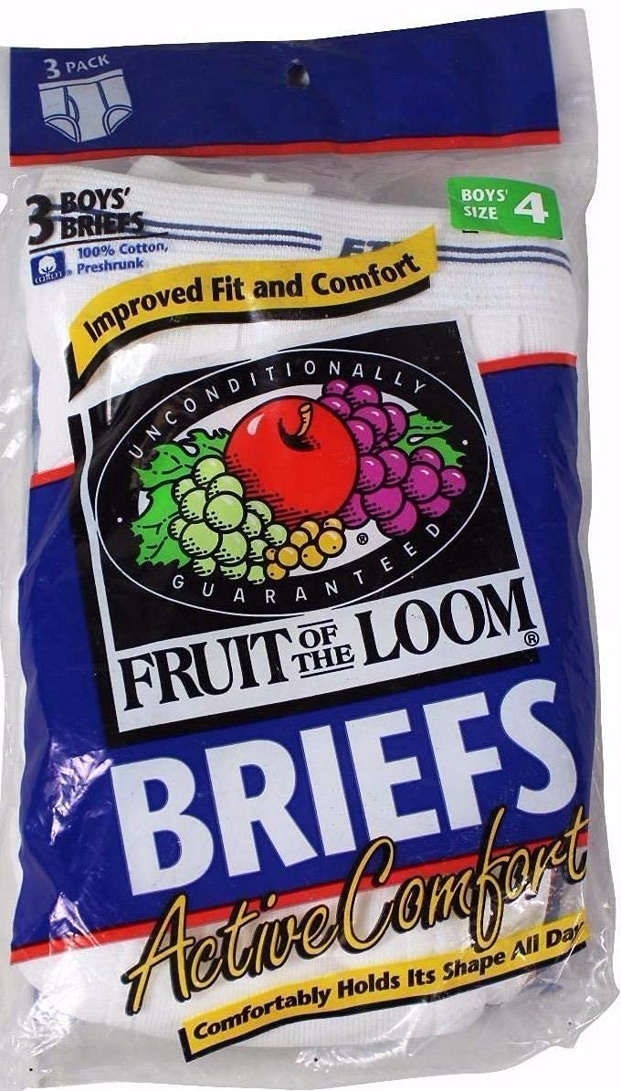 Fruit of the Loom Calzoncillos para niño (paquete de 3), color blanco