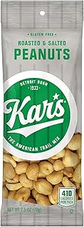 Kar’s Nuts Roasted & Salted Peanut Snacks, 2.5 oz Individual Snack Packs – Bulk Pack of 12, Gluten-Free Snack Mix