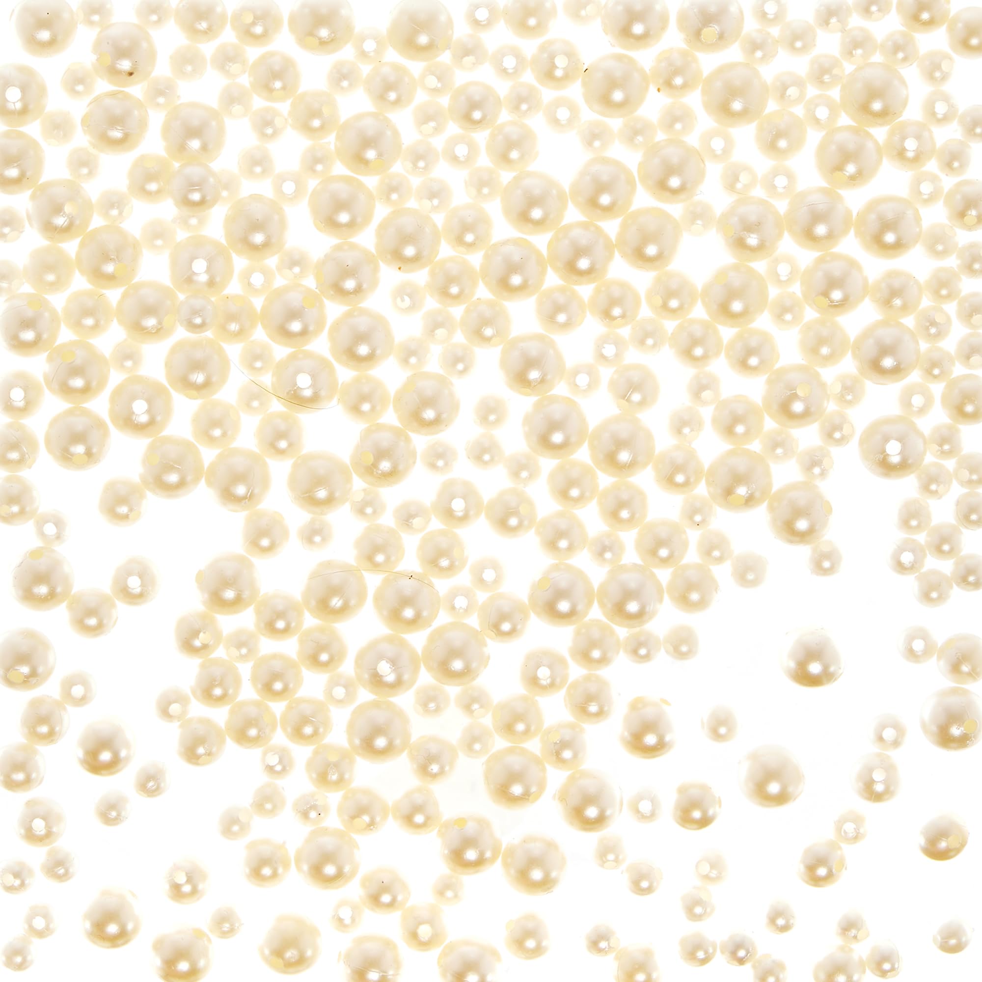 Baker Ross FN124 Imitation Pearl Beads - Pack of 400, Jewellery Making Accessories for Kids, Friendship Bracelet Making