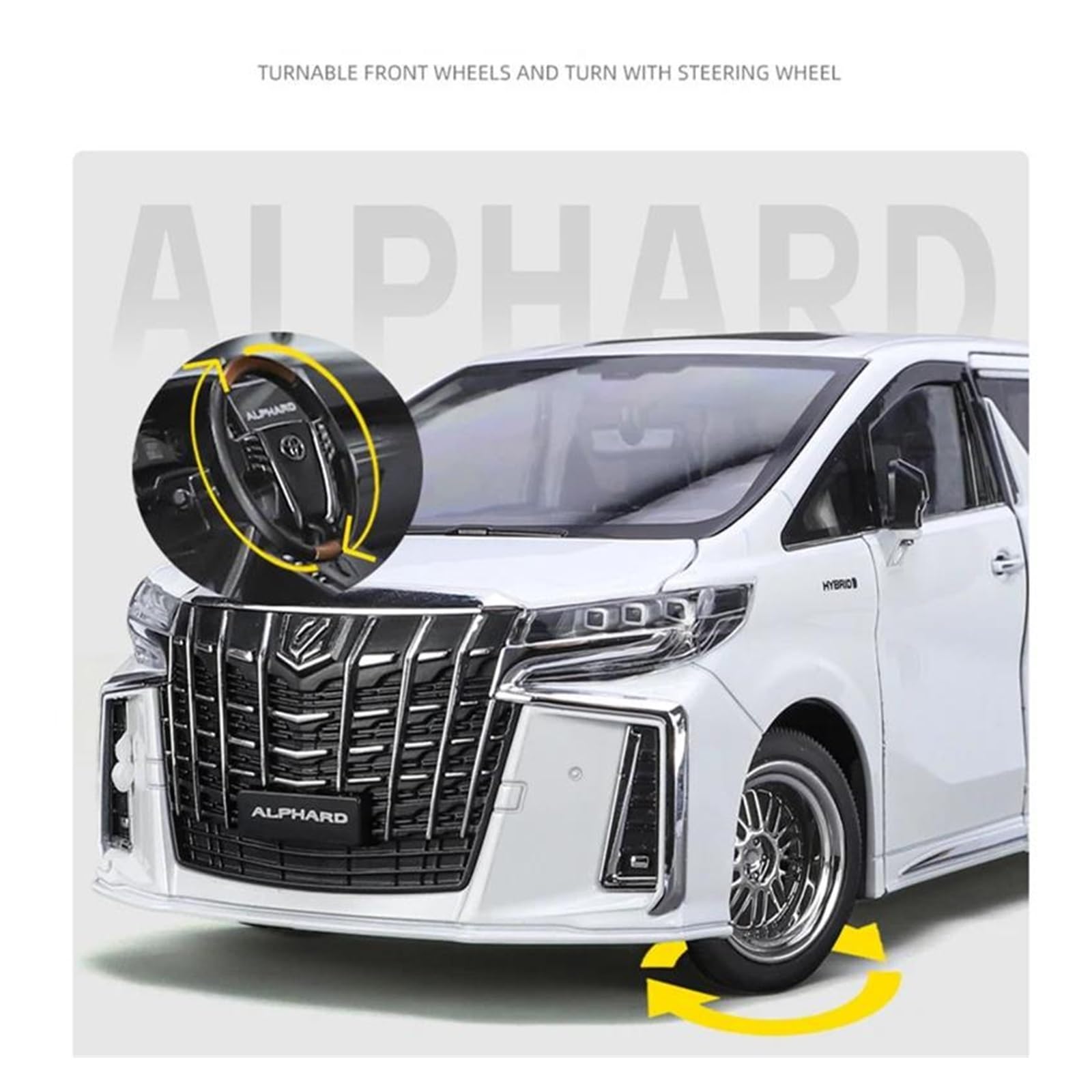 トヨタ アルファード 2023年型 TOYOTA ALPHARD 1/18 1/18 Toyota Alphard MPV Alloy Car Model Diecast Metal Toy